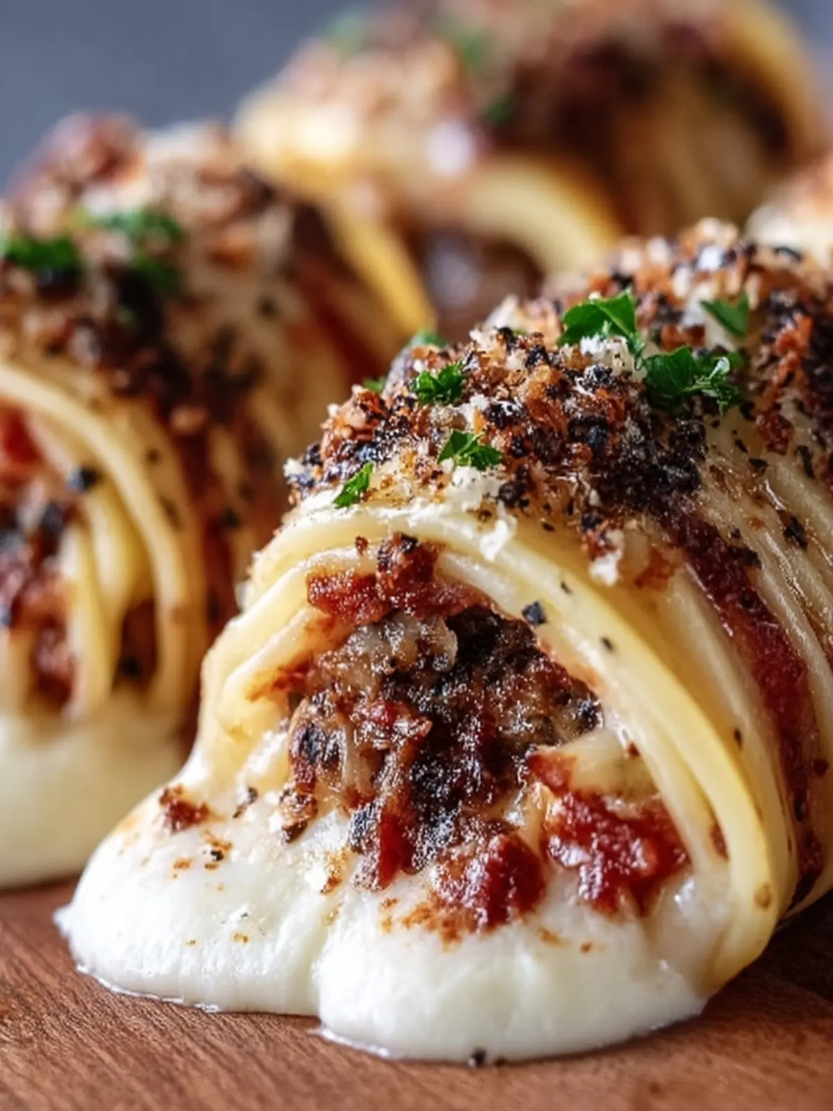 Savory Stuffed Pasta Rolls Recipe First Image