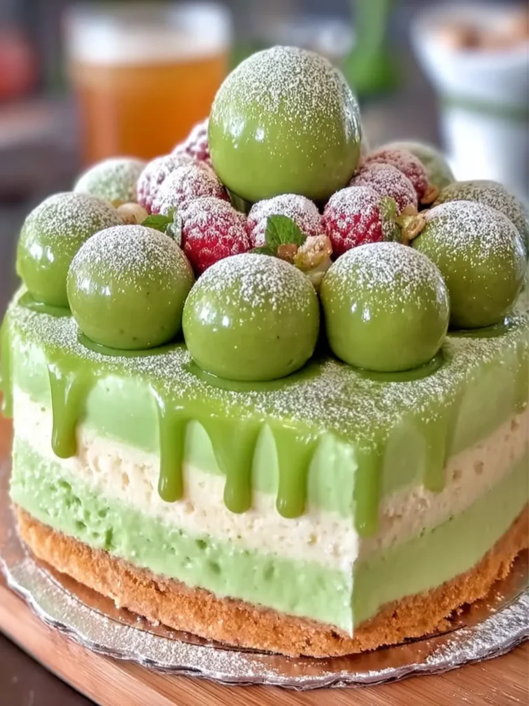 Luxurious Green Tea Mousse Cake First Image