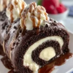 Decadent Chocolate Swiss Roll Cake First Image