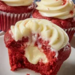 Cream Cheese Filled Red Velvet Cupcakes First Image