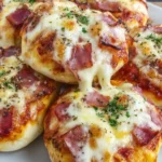 Miniature Ham and Cheese Pizzas First Image