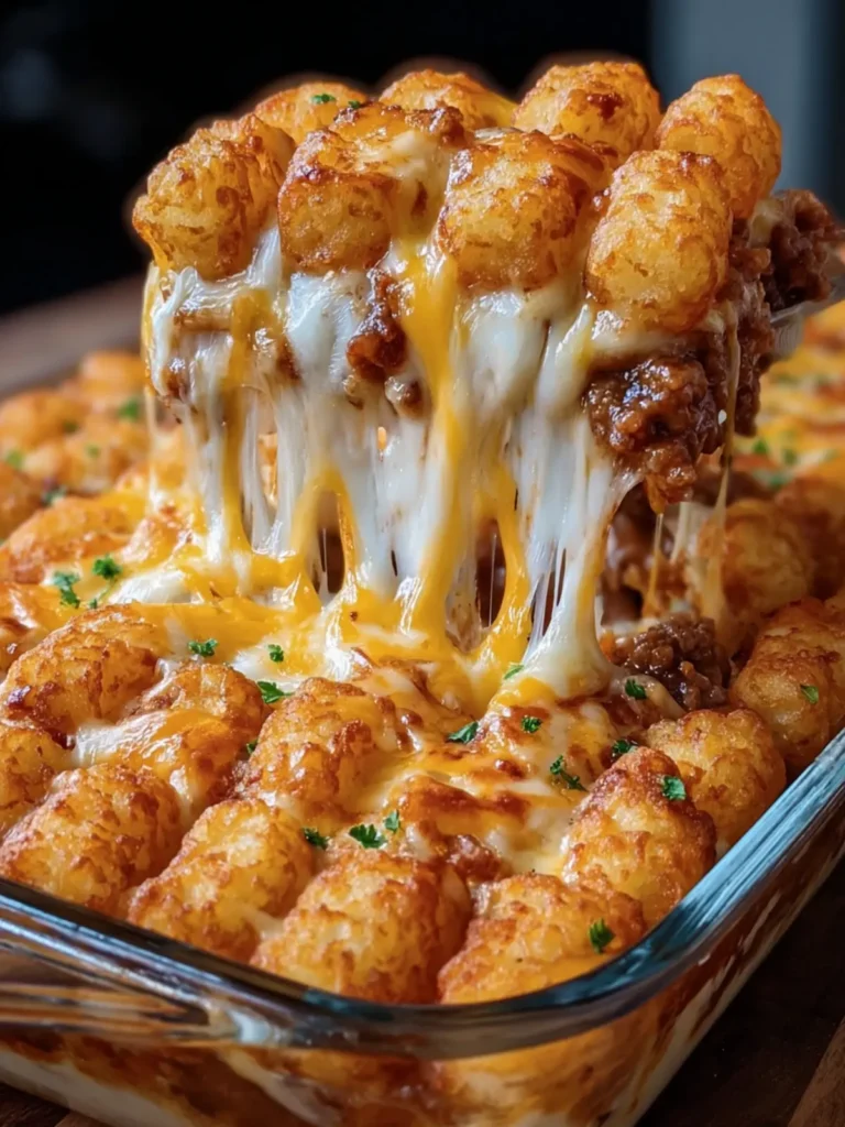 Cheesy Tater Tot Casserole Recipe First Image