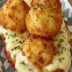 Cheesy Fried Potato Balls Plate First Image