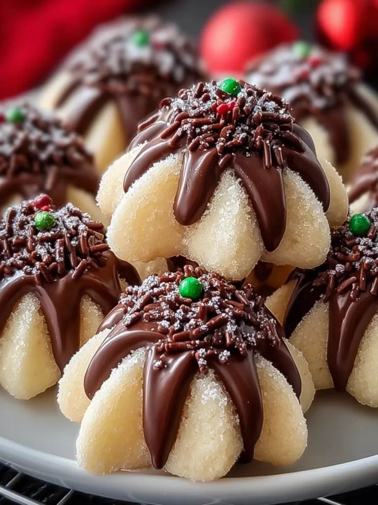 Festive Chocolate Spritz Cookies First Image