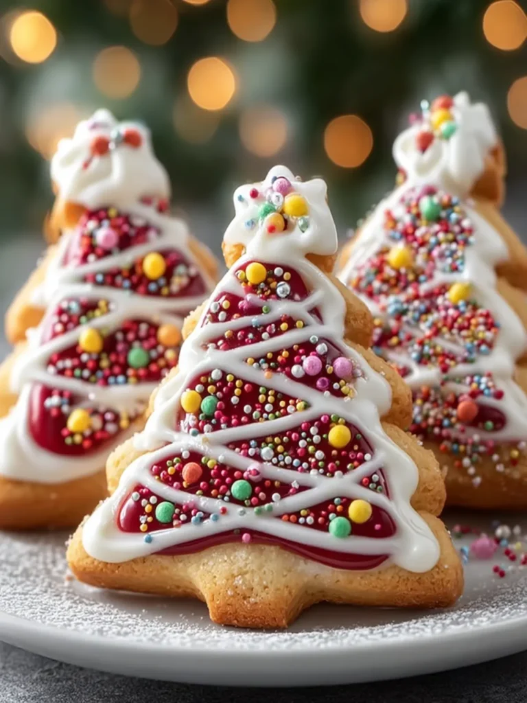 Festive Christmas Tree Cookies First Image