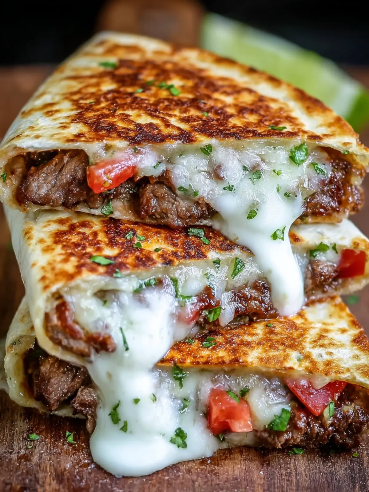 Cheesy Beef Quesadilla Wraps First Image