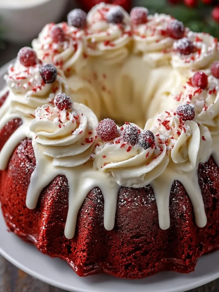 Festive Red Velvet Bundt Cake First Image