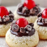Cherry Chocolate Thumbprint Cookies First Image