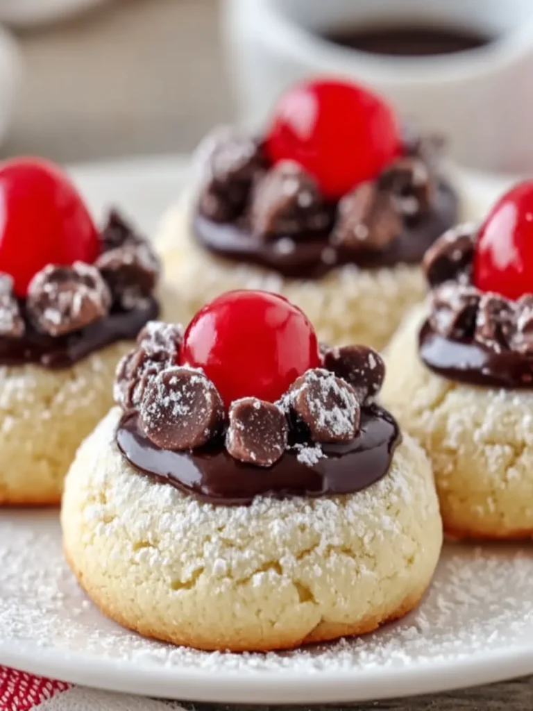 Cherry Chocolate Thumbprint Cookies First Image