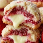 Strawberry Cheesecake Filled Cookies First Image