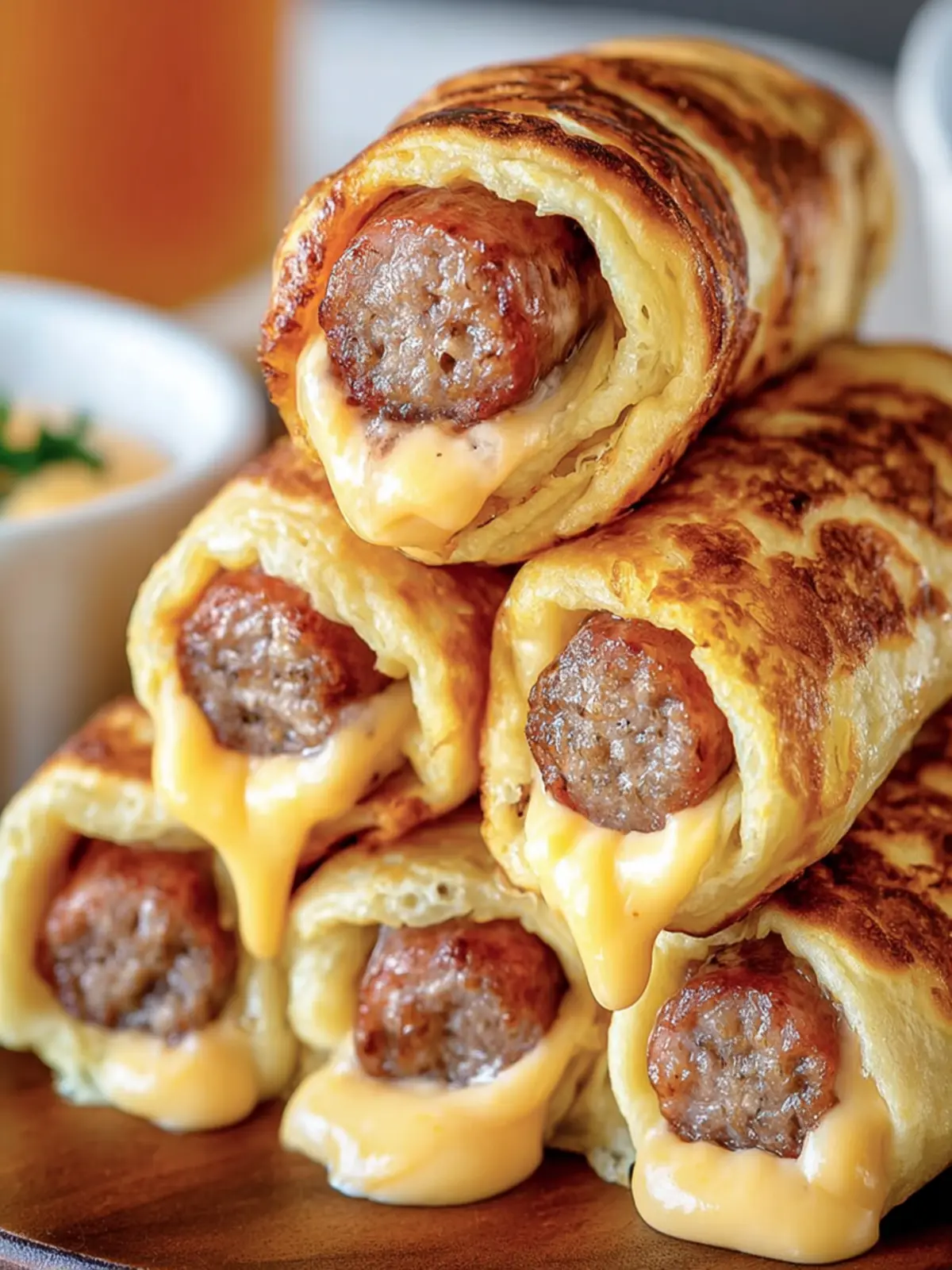Pancake Wrapped Sausage Rolls First Image