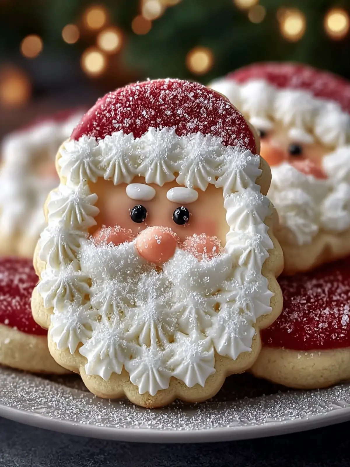 Festive Santa Claus Sugar Cookies First Image