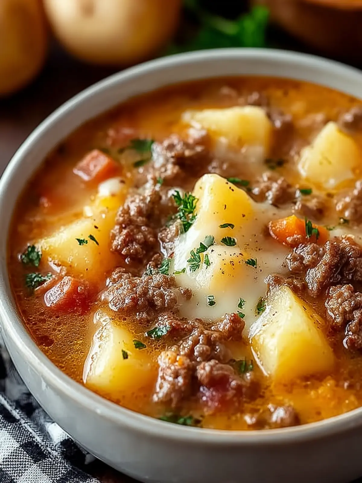 Easy Cheesy Hamburger Potato Soup: An Incredible 7-Ingredient Recipe First Image