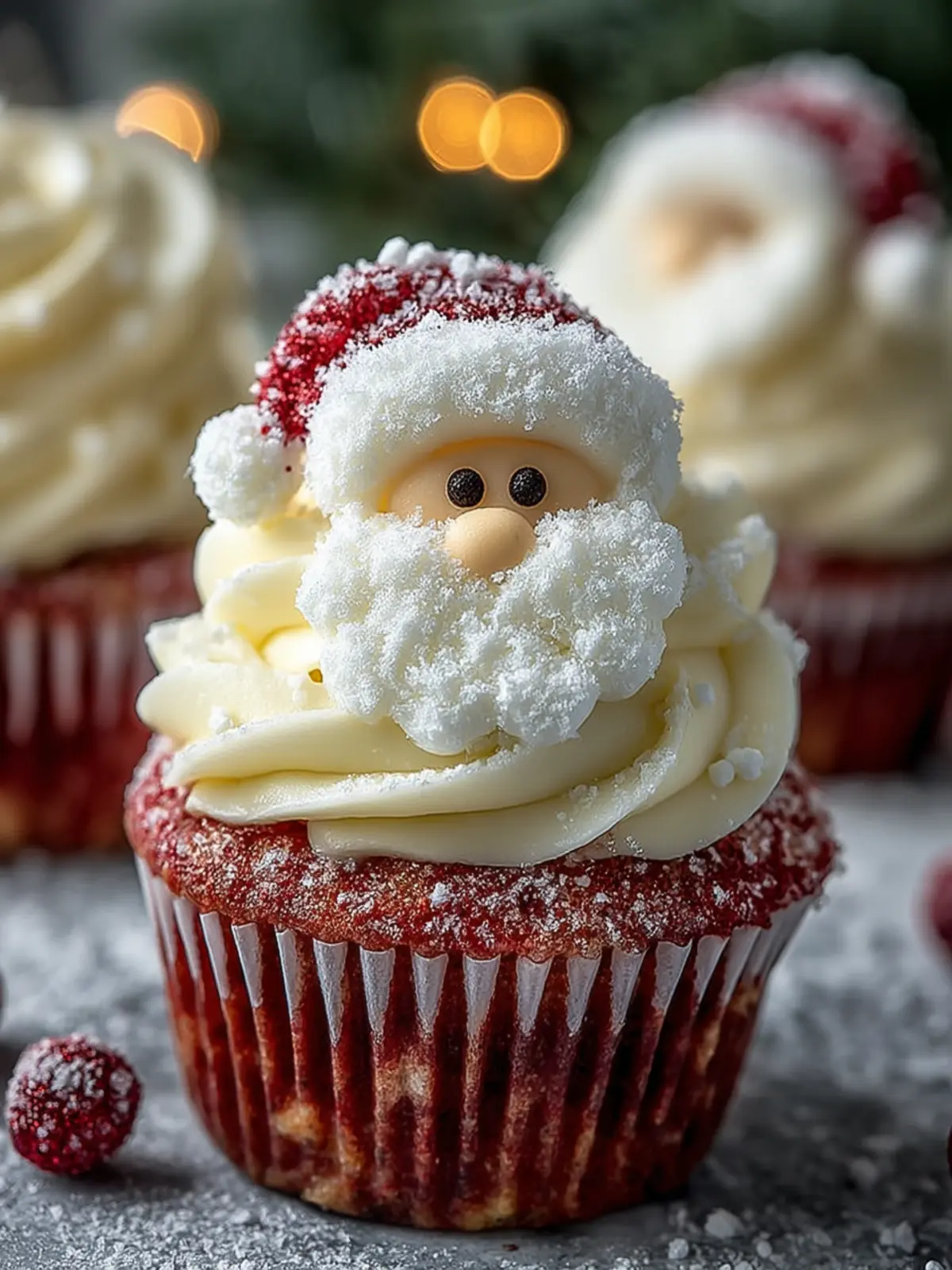 Festive Santa Claus Cupcakes First Image