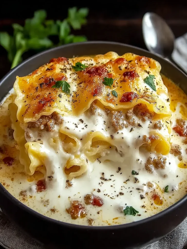 Creamy Alfredo Lasagna Soup: An Incredible Ultimate Recipe First Image