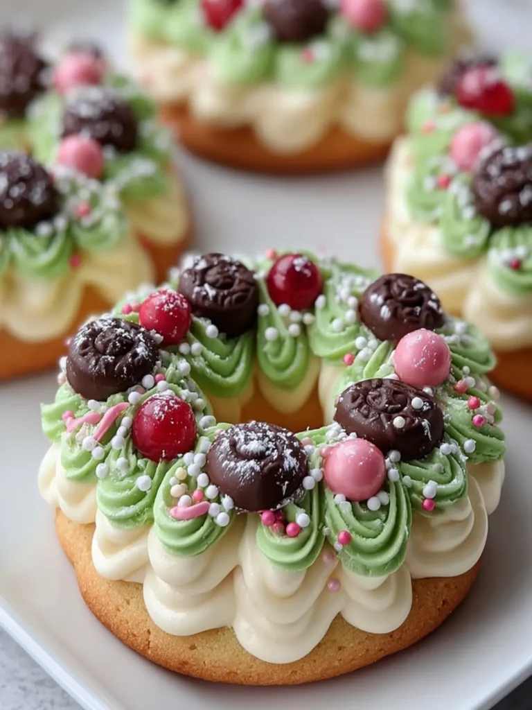Festive Holiday Wreath Cookies First Image