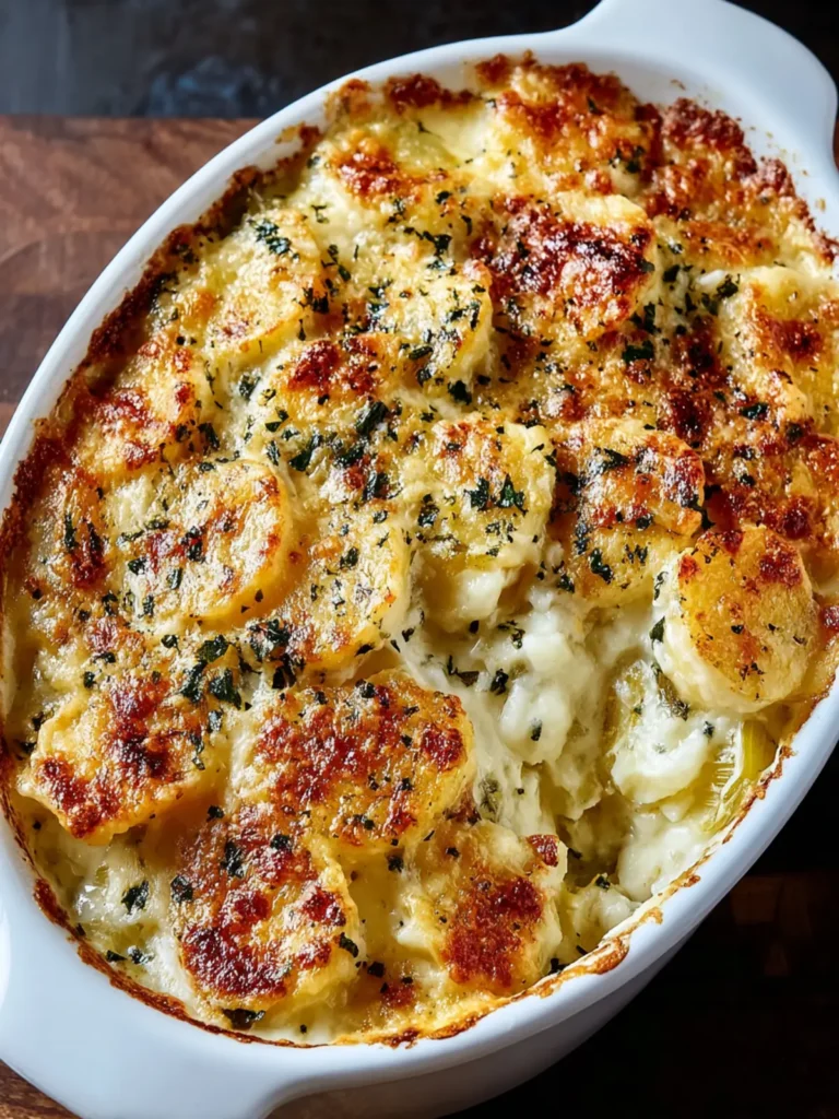 Indulge in Creamy Potato Leek Au Gratin Delight First Image