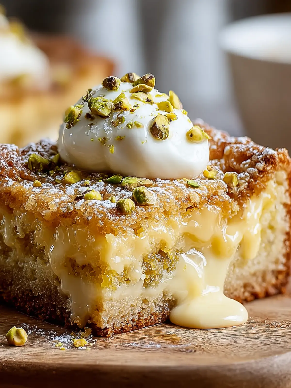 Indulge in Pistachio Gooey Butter Cake – A Dreamy Delight First Image