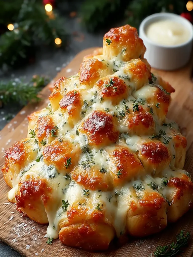Cheesy Christmas Tree Bread for a Festive Family Feast First Image