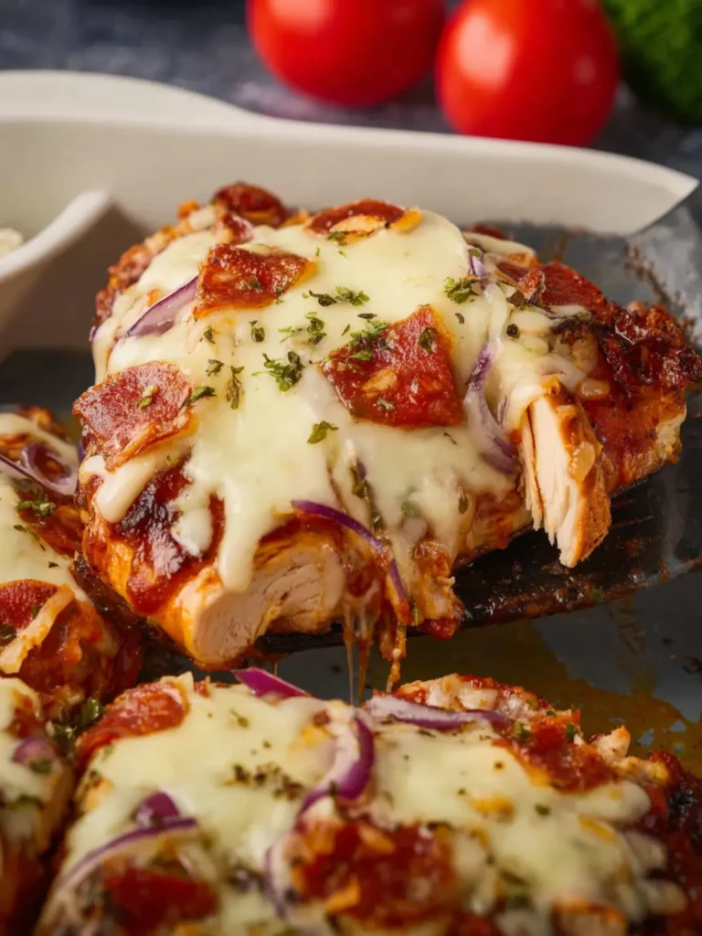 Low Carb Pizza Chicken {Keto Recipe} First Image