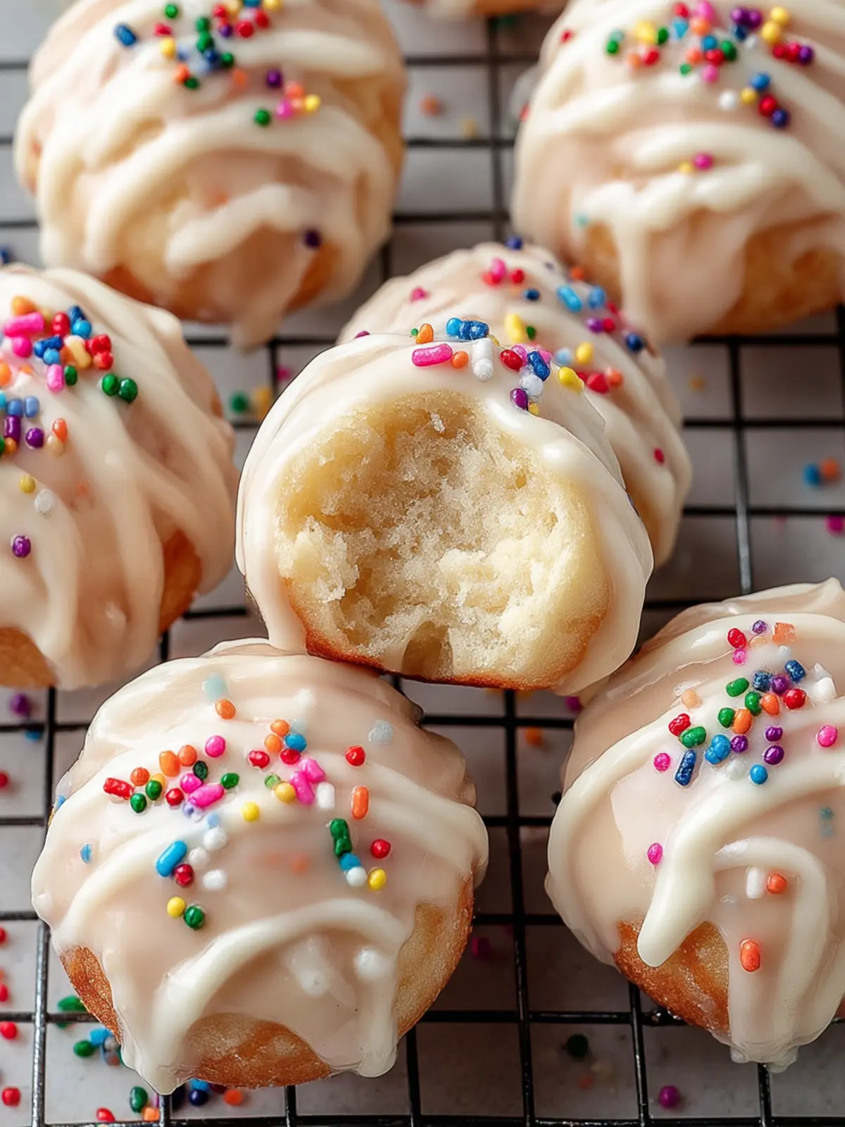 Baked Sugar Cookie Donut Holes First Image