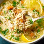 Lemon Chicken Orzo Soup First Image