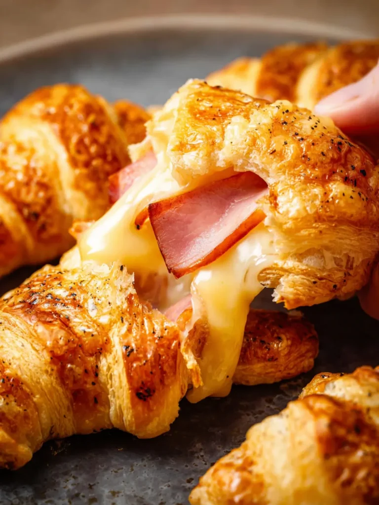 Ham and Cheese Croissants First Image