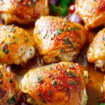 Crispy Oven Baked Chicken Thighs First Image