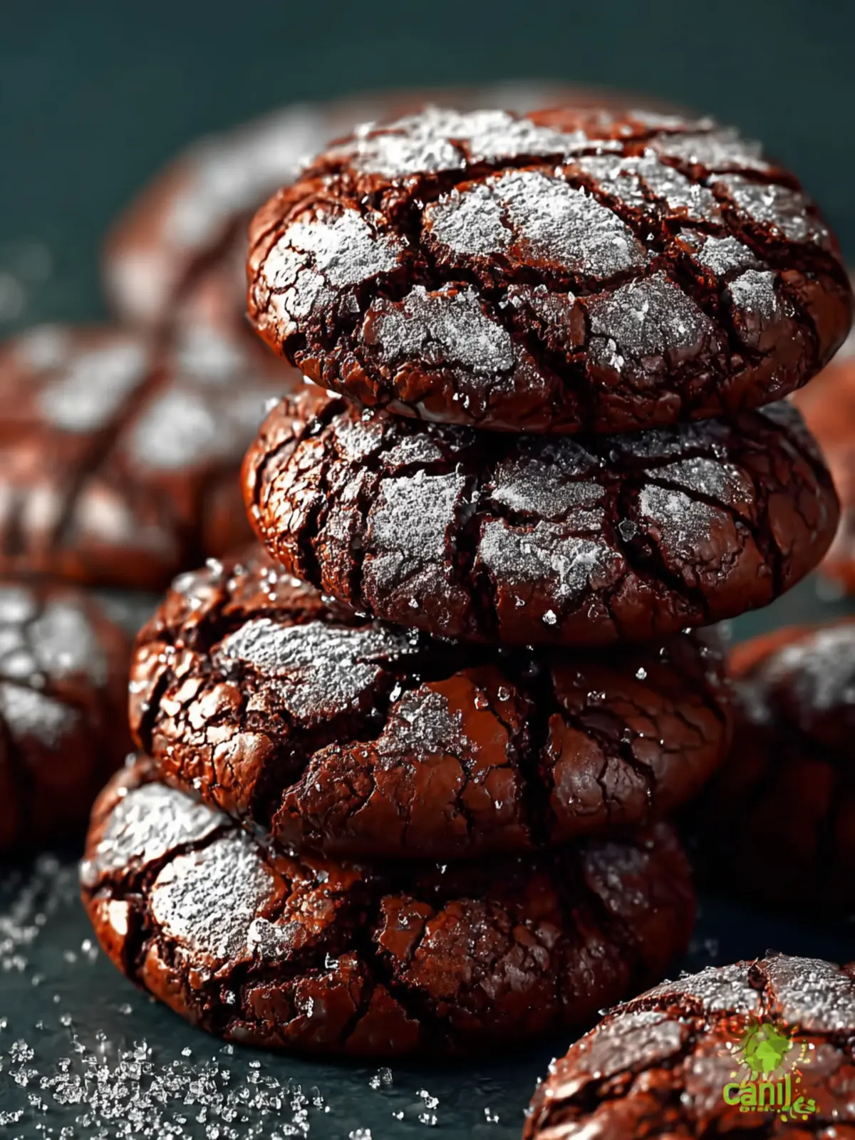 Chewy Chocolate Brownie Crinkle Cookies First Image