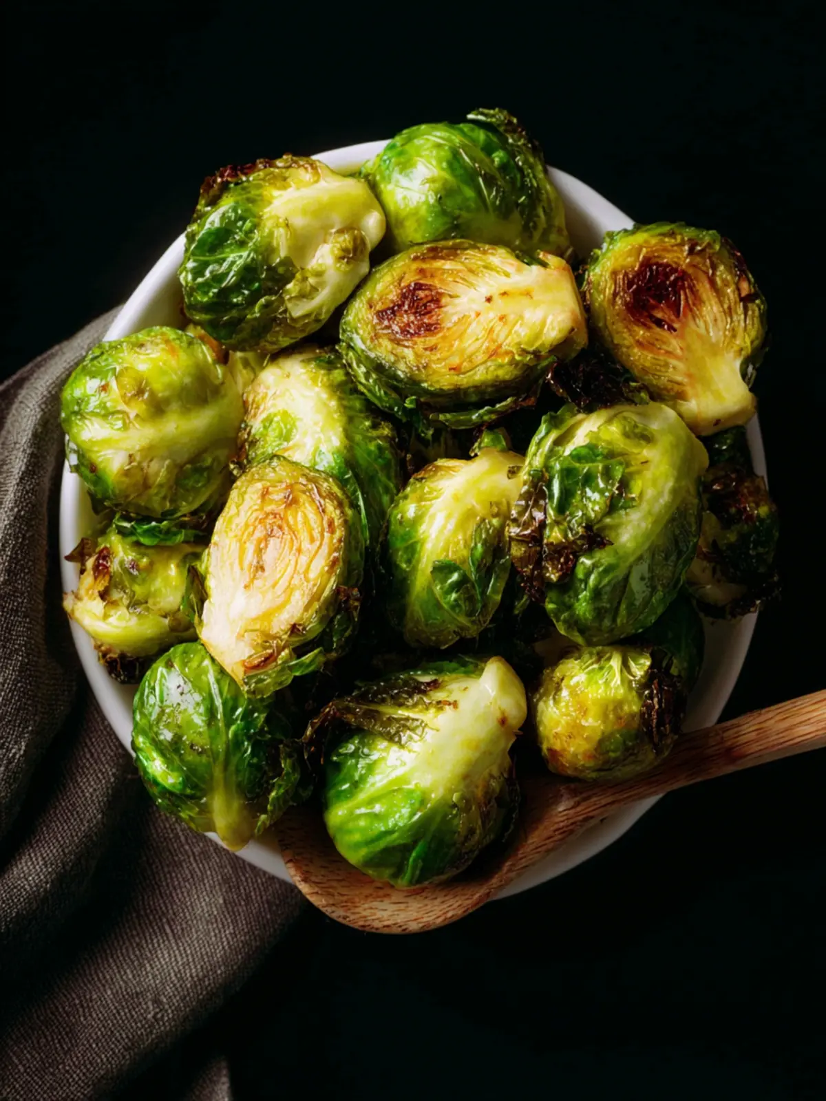 Garlic Roasted Brussels Sprouts First Image