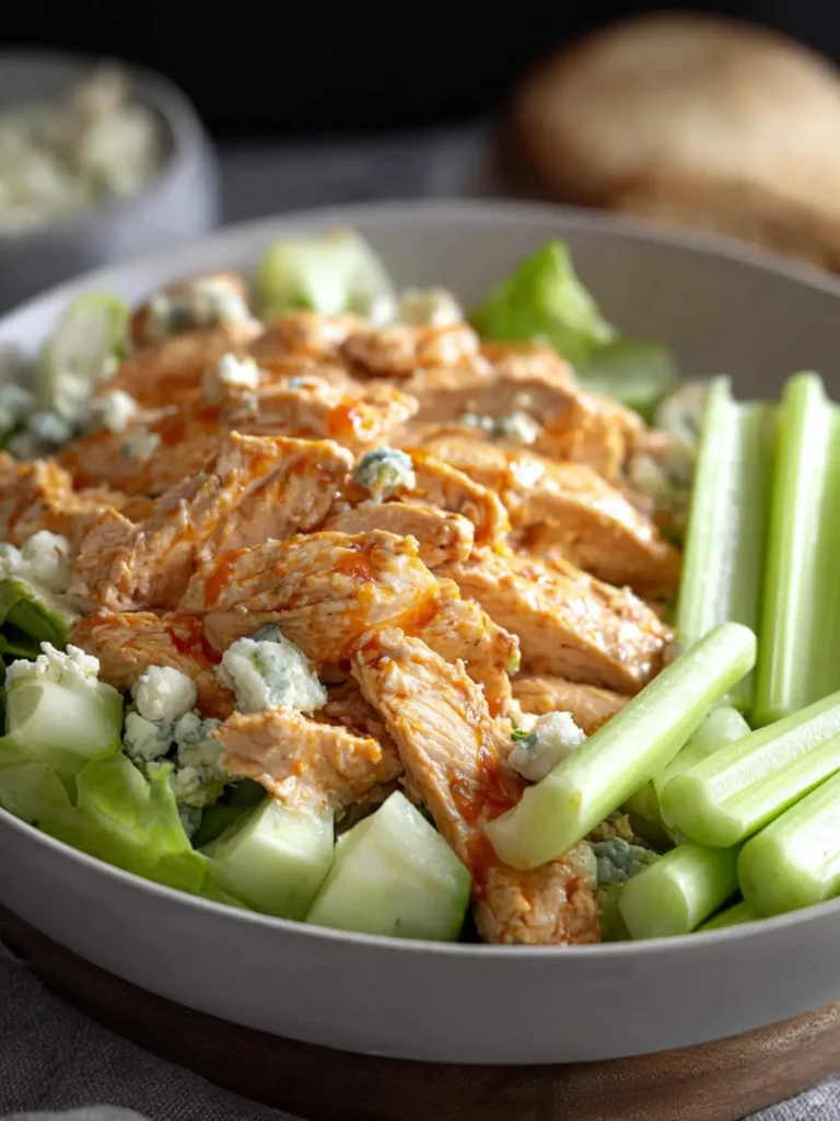 High Protein Buffalo Chicken Salad (Healthy, Easy) First Image