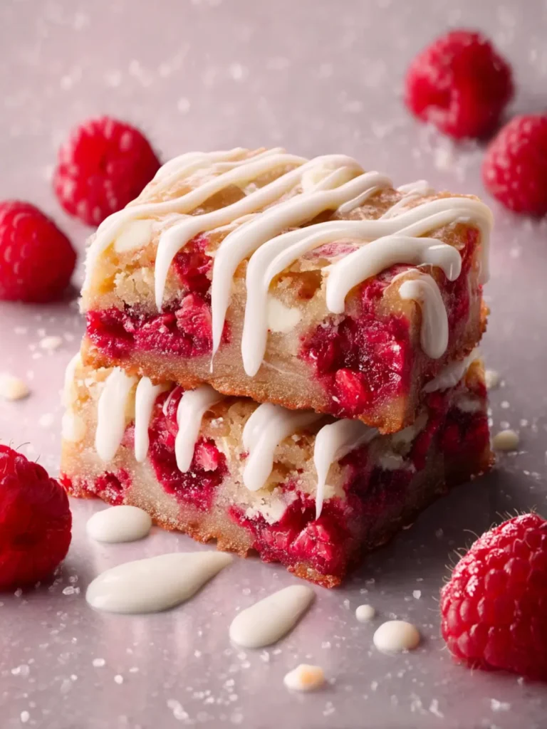 Raspberry White Chocolate Blondies First Image
