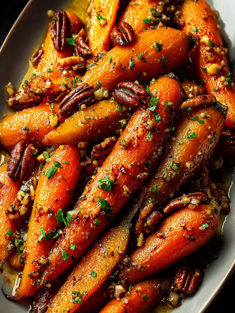 Irresistible Brown Butter Roasted Carrots with Pecans First Image