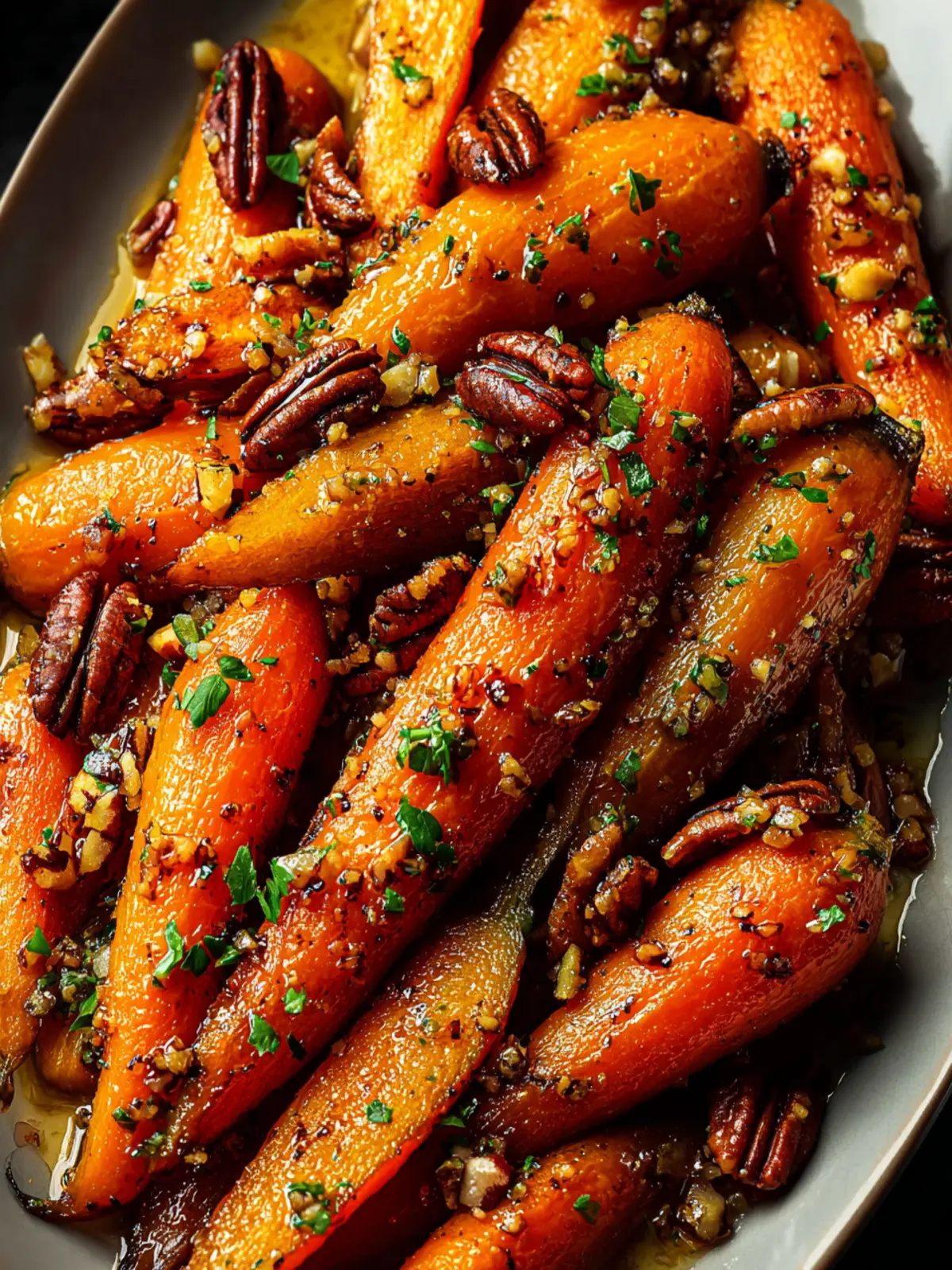 Irresistible Brown Butter Roasted Carrots with Pecans First Image
