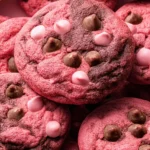 Irresistible Pink Velvet Chocolate Chip Cookies Recipe First Image
