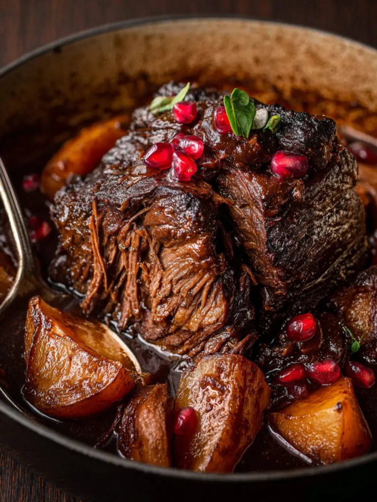 Balsamic Pomegranate Braised Pot Roast First Image
