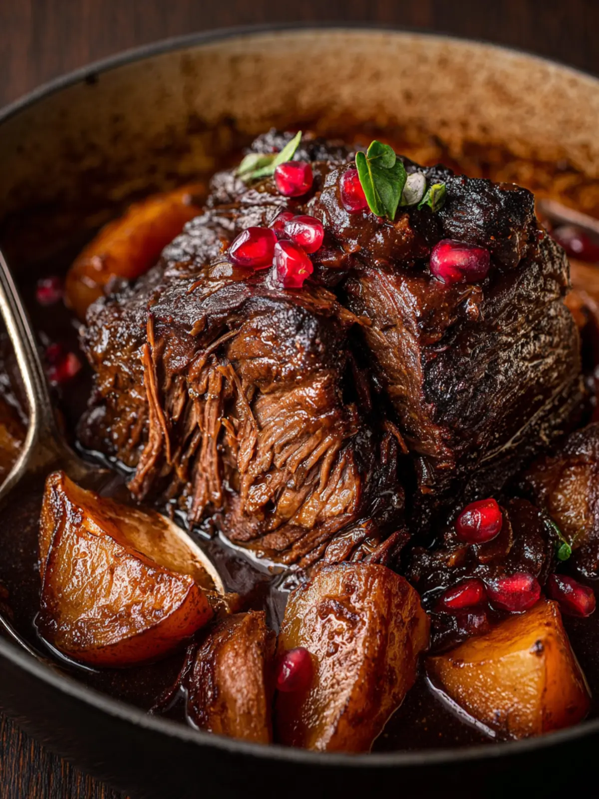 Balsamic Pomegranate Braised Pot Roast First Image