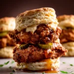 Fried Chicken Biscuits With Hot Honey Butter First Image