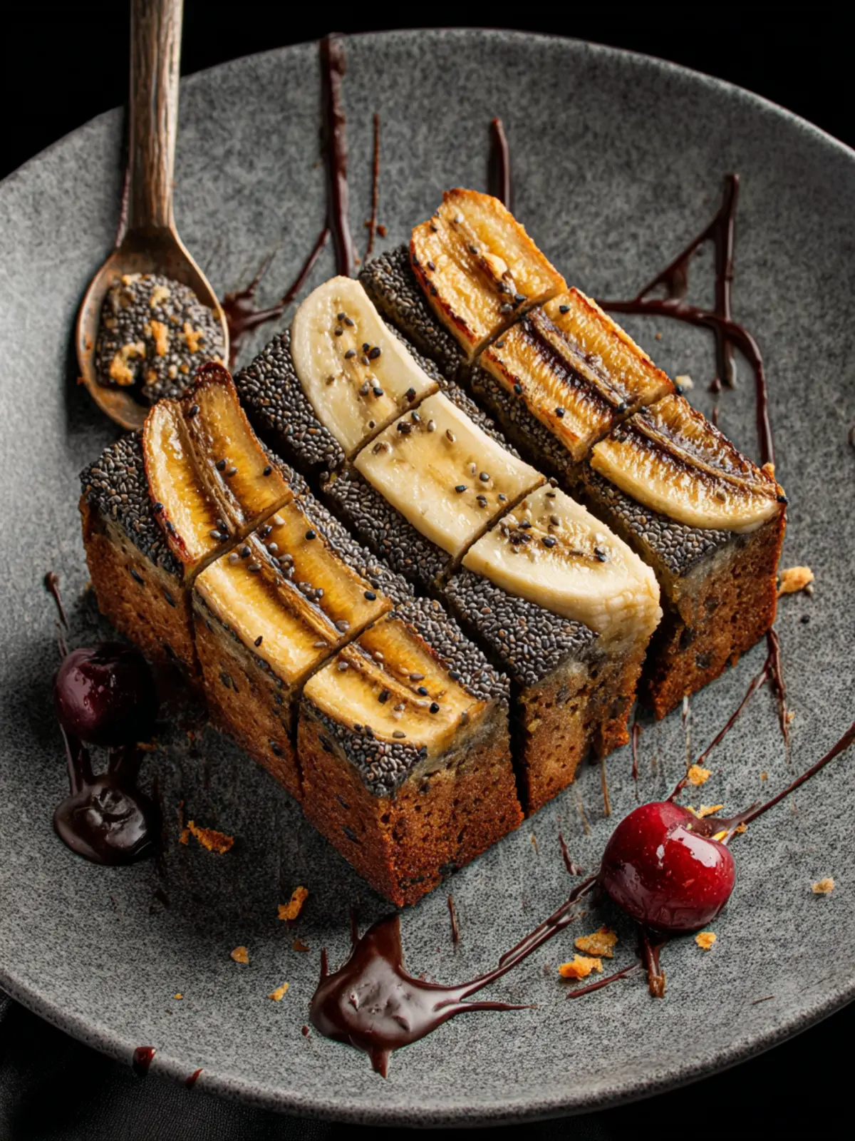 Black Sesame Banana Cake First Image