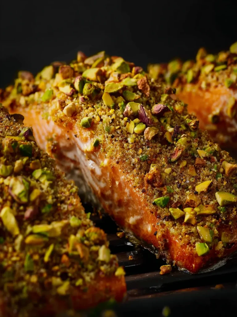 Air Fryer Pistachio Crusted Salmon First Image