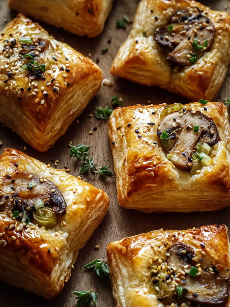 Irresistible Mushroom and Leek Puff Pastry Bites Recipe First Image