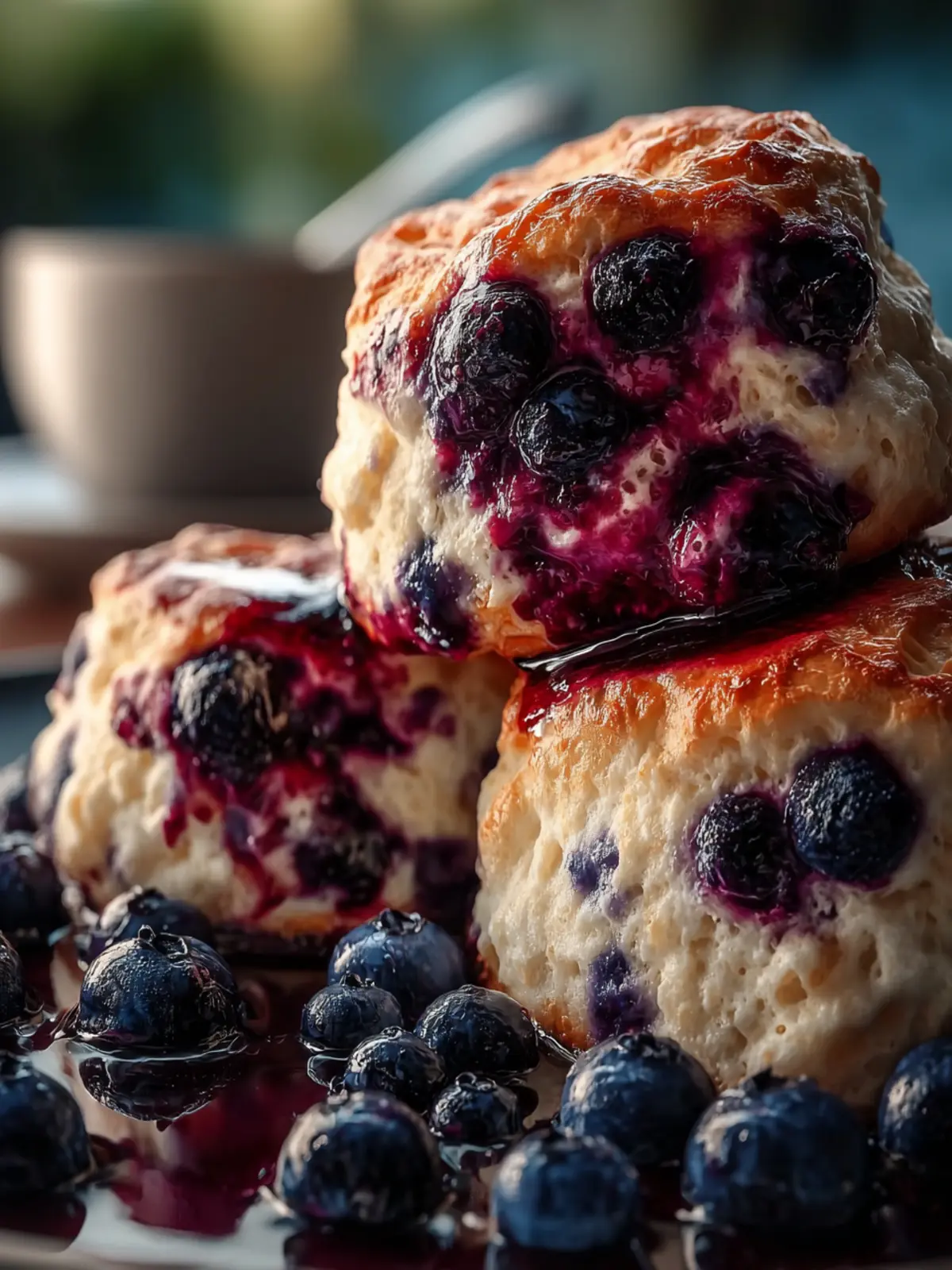 Delicious Blueberry Butter Swim Biscuits First Image