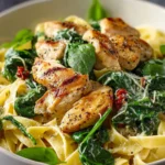 Chicken Spinach Pasta Recipe First Image