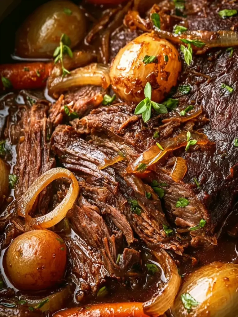 Slow Cooker French Onion Pot Roast First Image