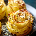 garlic parmesan potato roses First Image